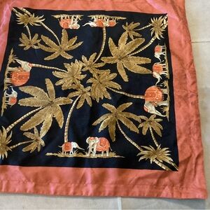 NWT Jim Thompson Brand 100% Thai Silk Elephant Print Pillowcase